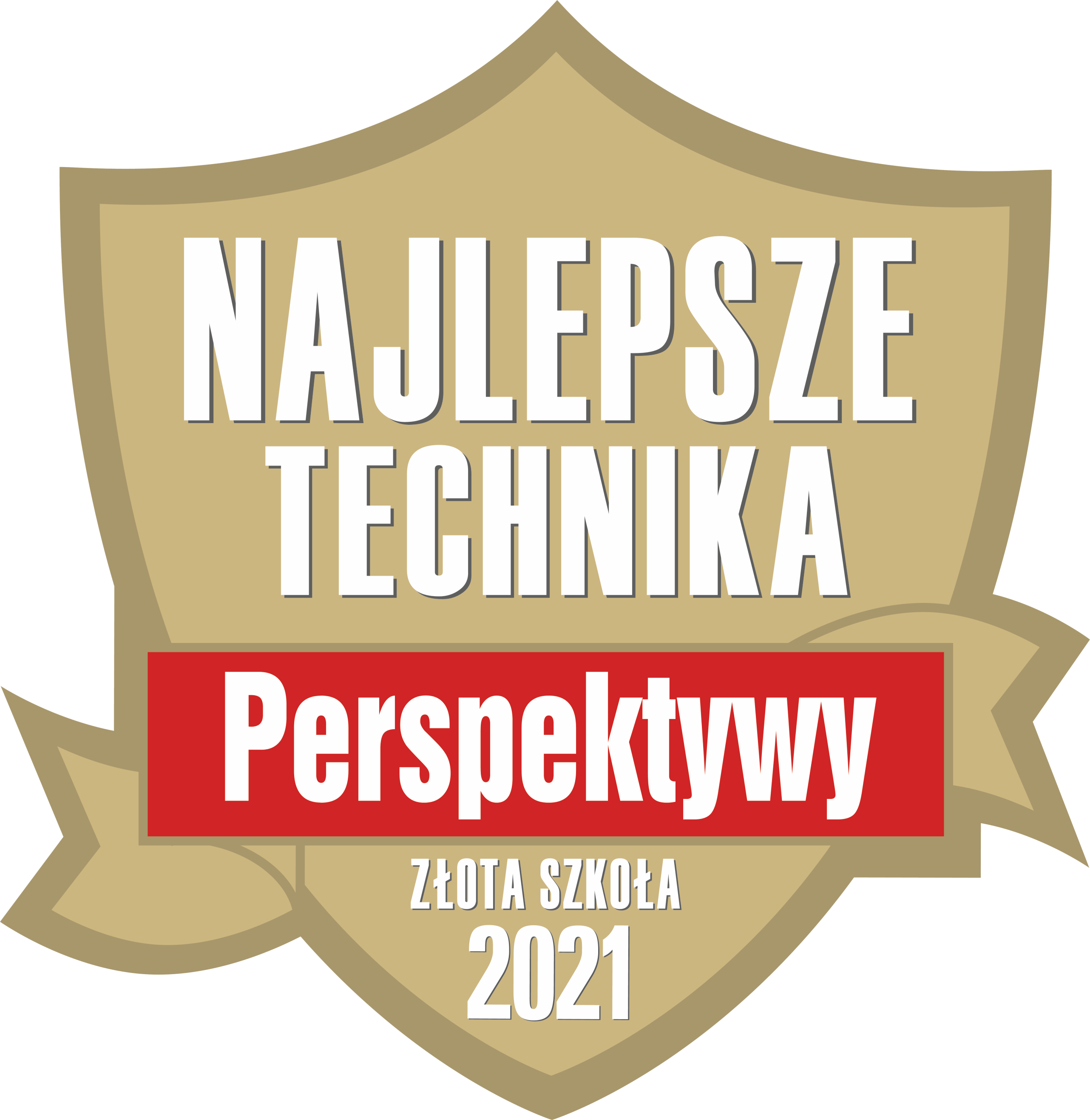 Złota tarcza - logo - Najlepsze Technika 2021